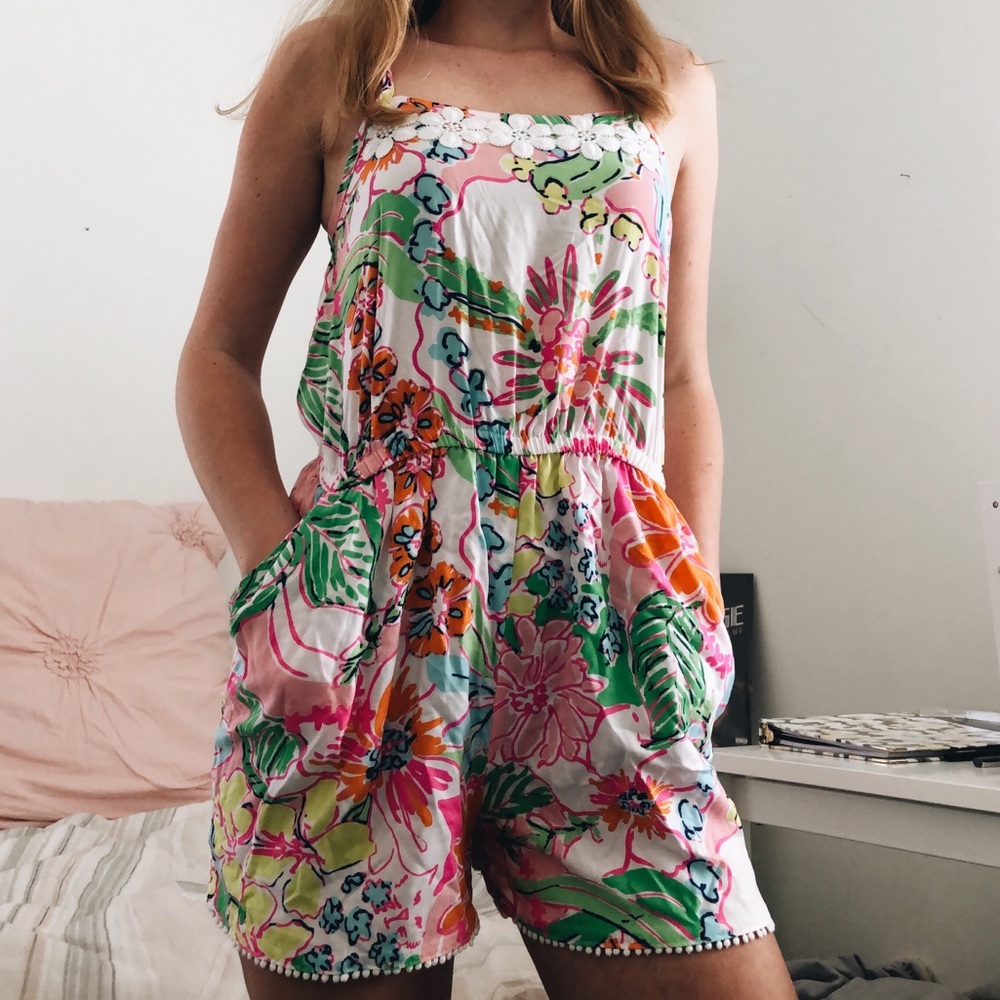 lilly pulitzer for target flower print romper - Picture 3 of 4
